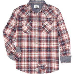 Flag and Anthem Shirt Long Sleeve Plaid Sz M NWOT